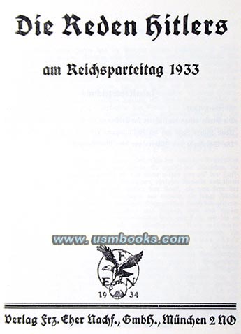1933 Nazi Party Day speeches Adolf Hitler, Nazi Party Day of Victory