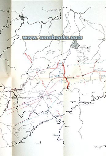 23 x 19 inch fold out military map 1940