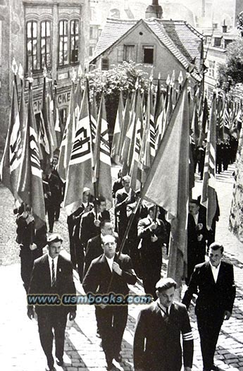 Von der SdP zur NSDAP Nazi SdP flags