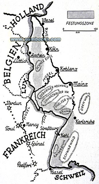 Nazi maps on USMBOOKS Nazi Siegfried Line map