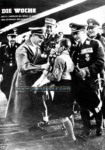 Hitler, Goering, BdM girl