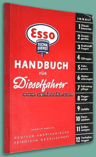 Esso Handbuch für Dieselfahrer, Deutsch-Amerikanische Petroleum Gesellschaft