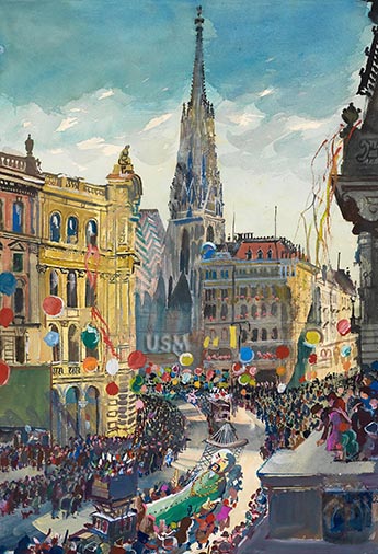 Erster Großer Karnevalszug in Wien am Faschingsonntag, dem 19. Februar 1939