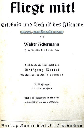 1942 Nazi book Join the Flight! Experiences and Technology of Flying