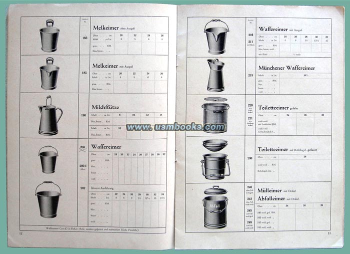 Nazi enamelware catalog