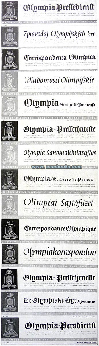1936 Olympic Games multilingual signage