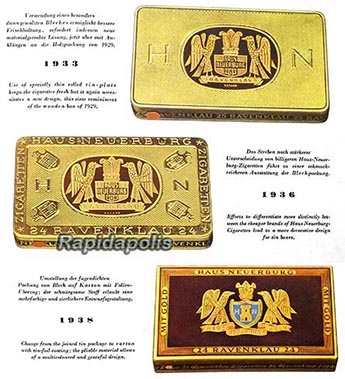 Nazi cigarette gift packaging