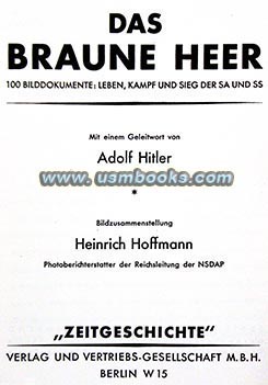 Das Braune Heer, Nazi Hoffmann SA and SS Photo Book