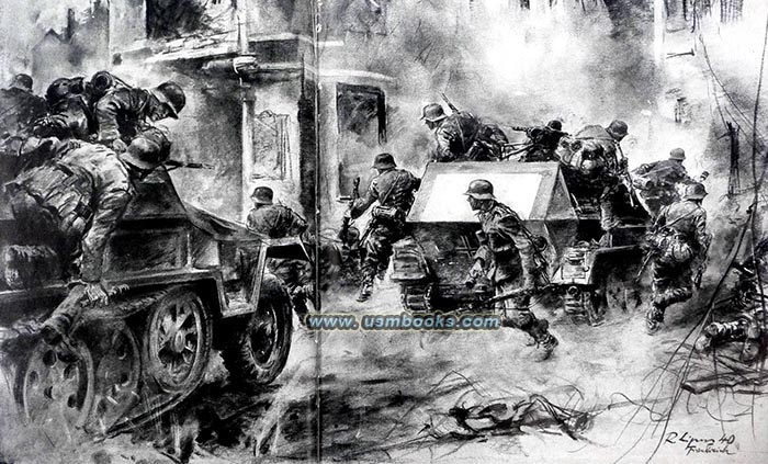 R. Lipius 1940 Nazi war correspondent sketch France