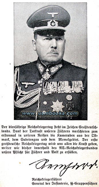 Reichskriegerführer SS-Gruppenführer Wilhelm Reinhard