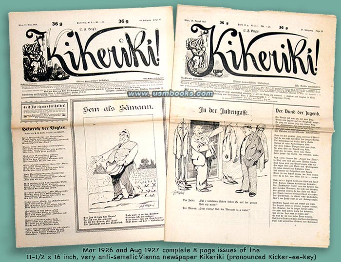 Kikeriki Wiener humoristisches Volksblatt, antisemitische Propaganda