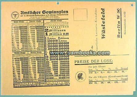 Preussisch-Süddeutschen Klassenlotterie 1938