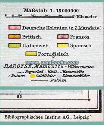 German colonial map Africa 1941