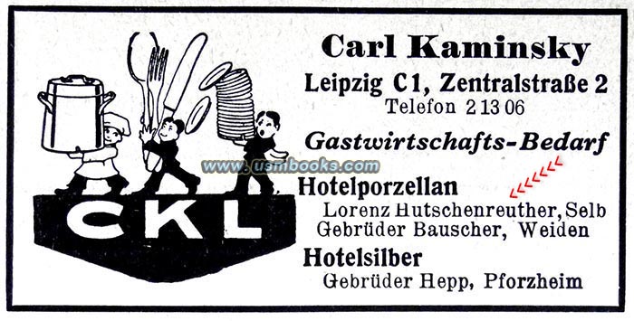 hotel tableware by Hutschenreuther, Bauscher Weiden and hotel silver serving pieces by Gebrüder Hepp