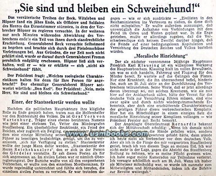 Schweinehunde Traitors Beck, Höpner and Witzleben