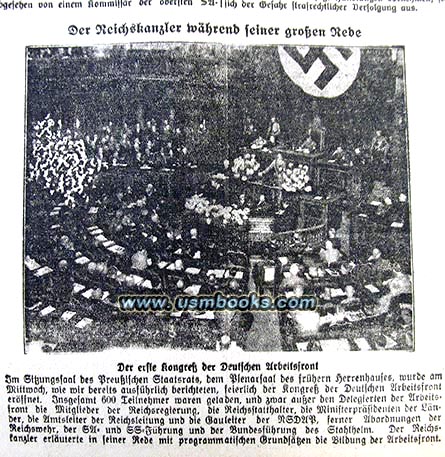 Hitler’s speech to the Deutsche Arbeitsfront