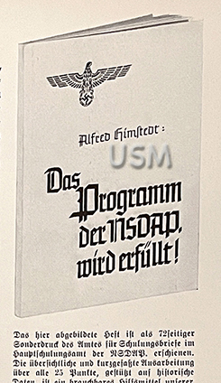 Das Programm der NSDAP wird erfüllt! advertising from Der Hoheitstrager