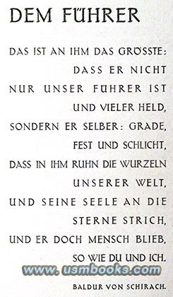 Baldur von Schirach poems Baldur von Schirach poem