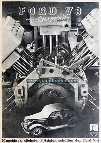 1938 Ford V8 German advertising
