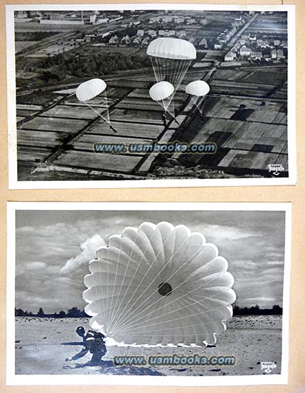 Nazi paratrooper postcards