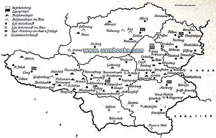 Nazi maps for sale on USMBOOKS RAD building projects all over Nazi Germany