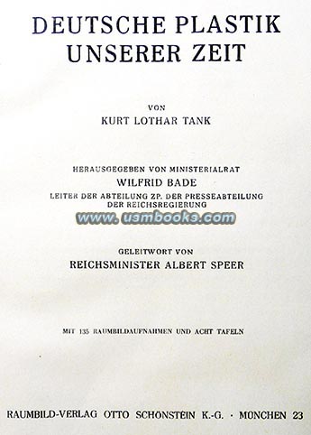 Deutsche Plastik Unserer Zeit, Raumbild-Verlag Otto Schönstein 1942