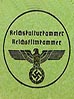 RKK ID of a Nazi movie theater 1944 Reichsfilmkammer Fachgruppe Film Ausweis