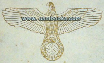 Nazi eagle and swastika on the cover 