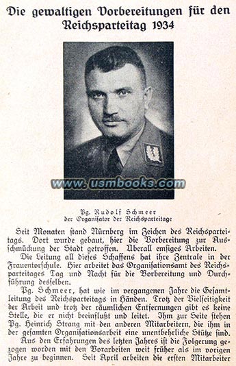 Pg. Rudolf Schmeer, the organizer of the 1934 Reichsparteitag