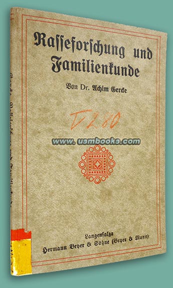 Dr. Achim Gercke, Rasseforschung und Familienkunde 1934