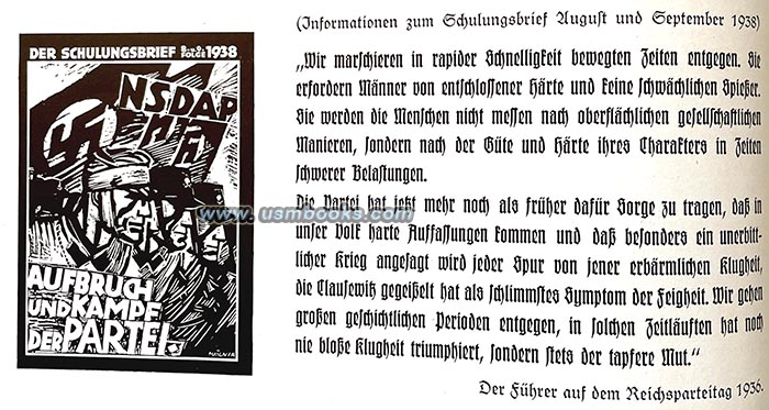 Der Hoheitsträger September 1938 Nazi political leadership magazine 'Der Hoheitsträger'