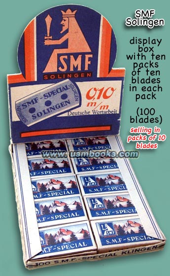 SMF razor blades in original Third Reich display box