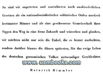 RFSS Himmler foreword