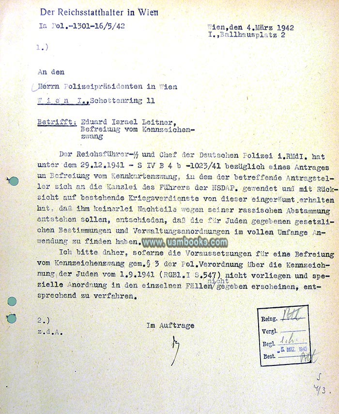 Reichsstatthalter Baldur von Schirach, Ballhausplatz 2 Wien