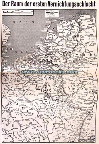 Nazi maps Nazi Vernichtungsschlacht, 1940