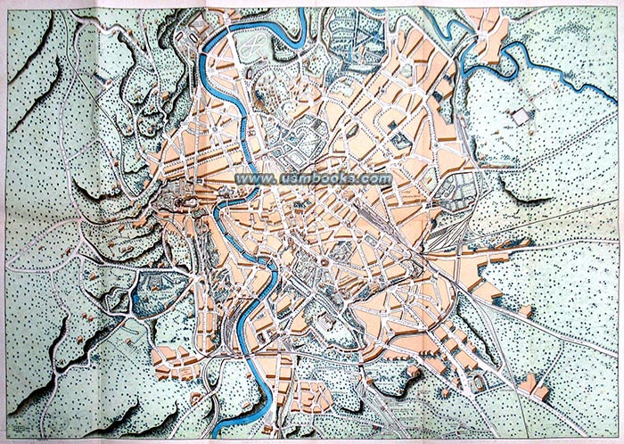 1936 map of Mussolini's Rome