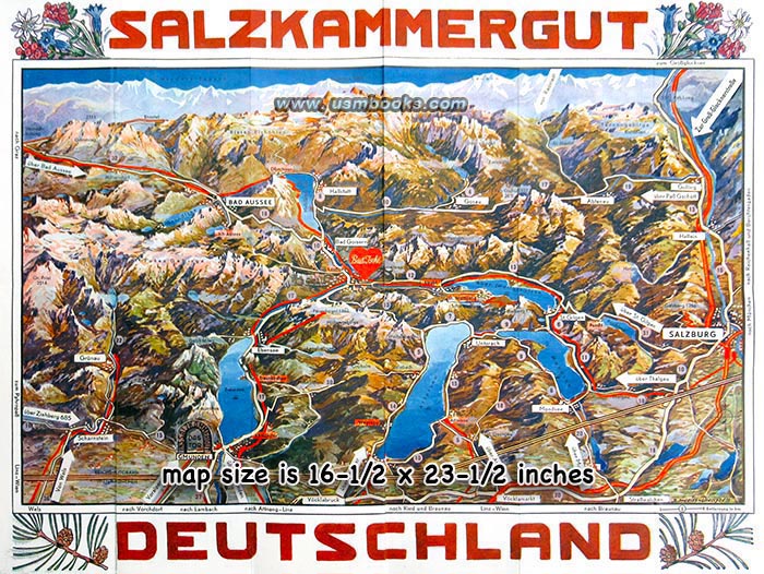 Nazi maps Nazi map Salzkammergut Deutschland