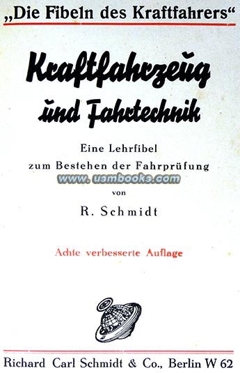 1939 Lehrfibel Kraftfahrzeug und Fahrtechnik