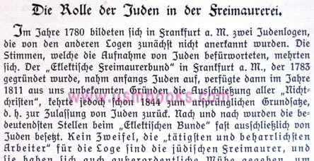 the Jewish Role in Freemasonry