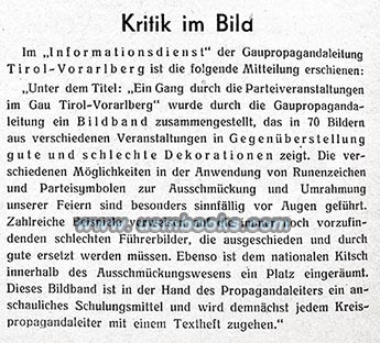 Nazi Kitsch the proper use of SS runes, swastika flags, pictures of the Führer and other National Socialist related decorations