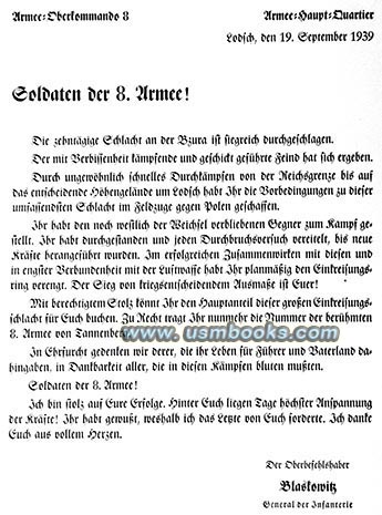 General Johannes Blaskowitz of Armee-Oberkommando 8