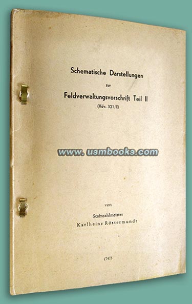 Schematische Darstellungen zur Feldverwaltungsvorschrift, Stabszahlmeister Karlheinz Röstermundt